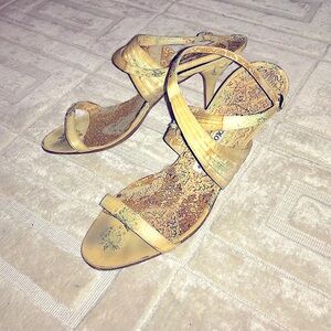 Manolo Blahnik silk strappy sandals (37.5)